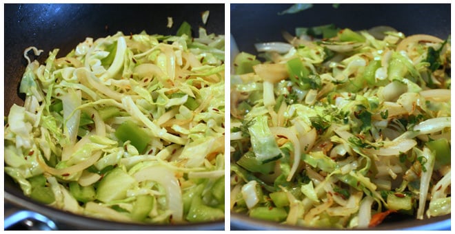 Cabbage-Capsicum-Pulao-Step-2