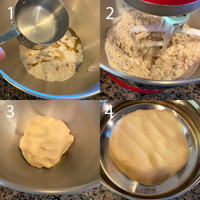 step by step picture collage of making paneer paratha