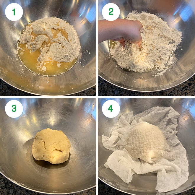 step by step picture collage of making gujiya at home