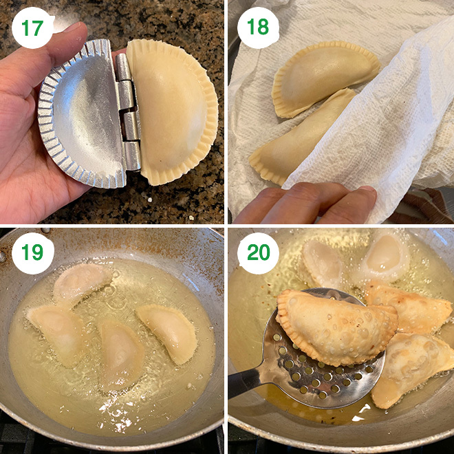 step by step picture collage of making gujiya at home