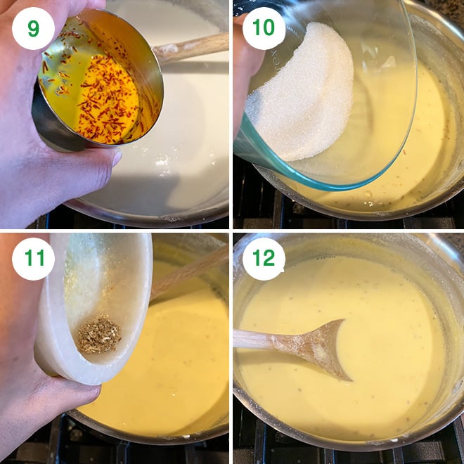 step by step picture collage of making badam milk