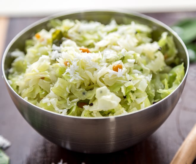 Cabbage Poriyal Indian