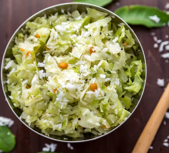 Cabbage Poriyal