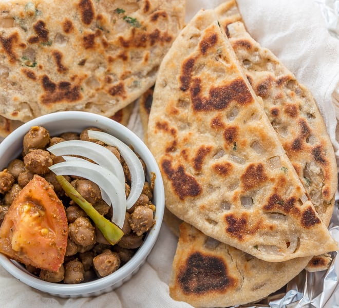 Whole Wheat Onion Kulcha