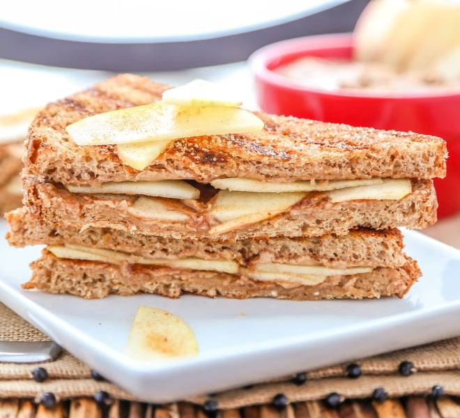 Apple Peanut Butter Grilled Sandwich