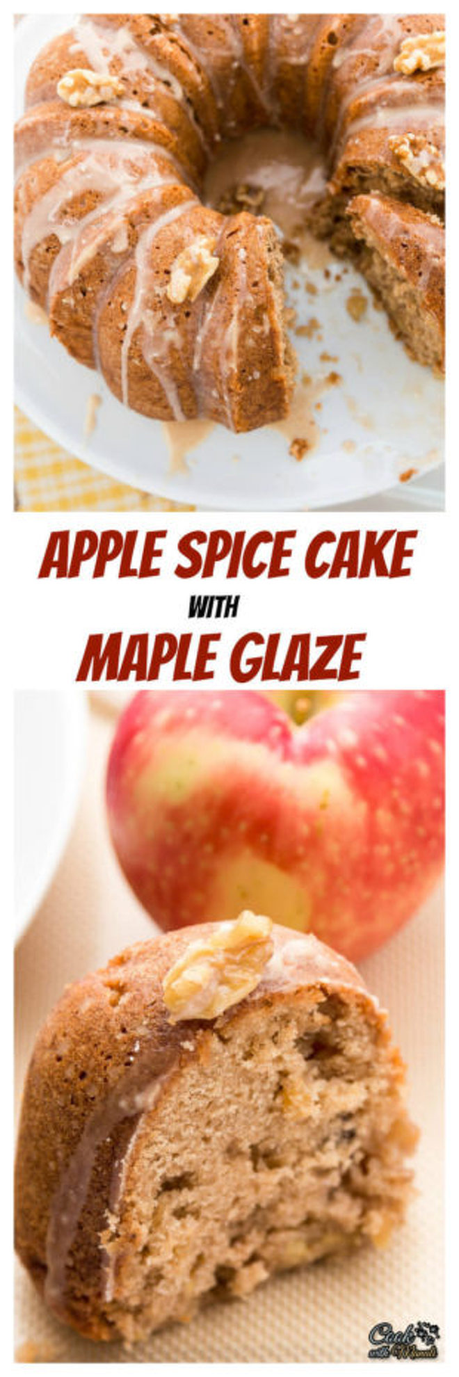 Apple Spice Cake with Maple Glaze - Cook With Manali