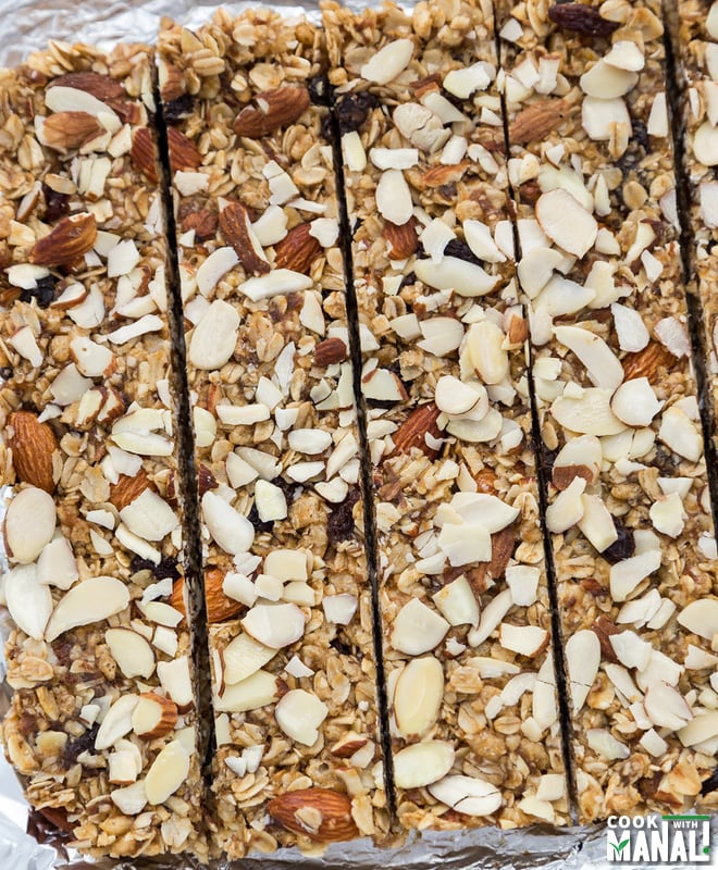 Homemade Almond Raisin Granola Bar