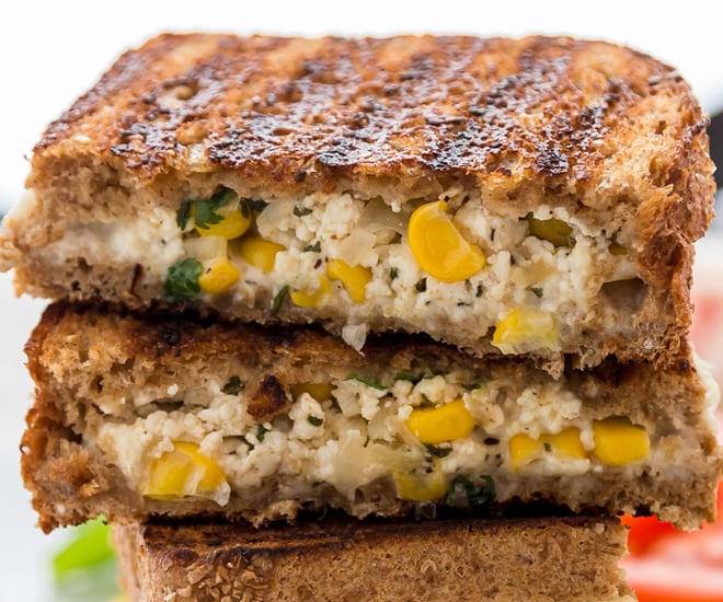 Paneer Sweet Corn Sandwich