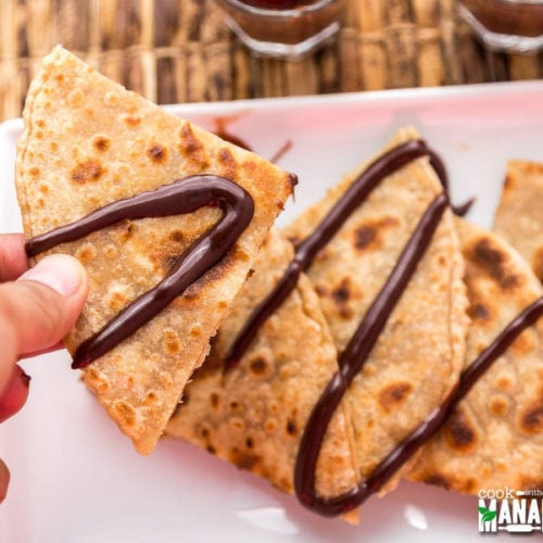 Peanut Butter Paratha With Chocolate Dip Cook With Manali