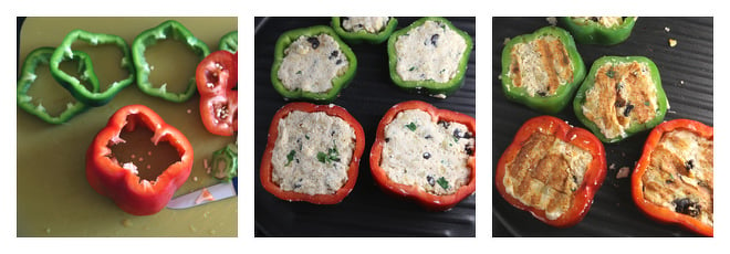 Potato & Paneer Stuffed Pepper In Tomato Curry-Recipe-Step-2