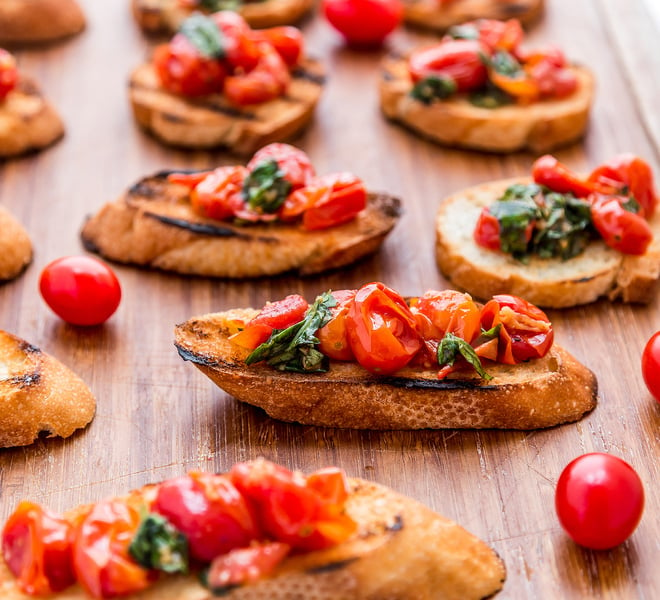 Roasted Tomato Bruschetta Recipe