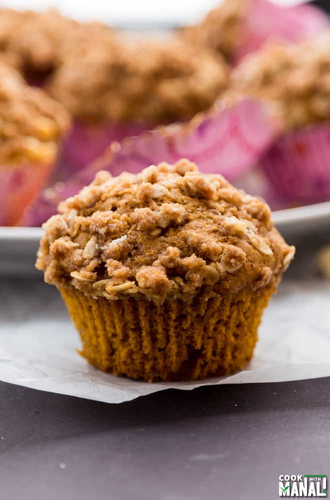 Moist Pumpkin Streusel Muffins