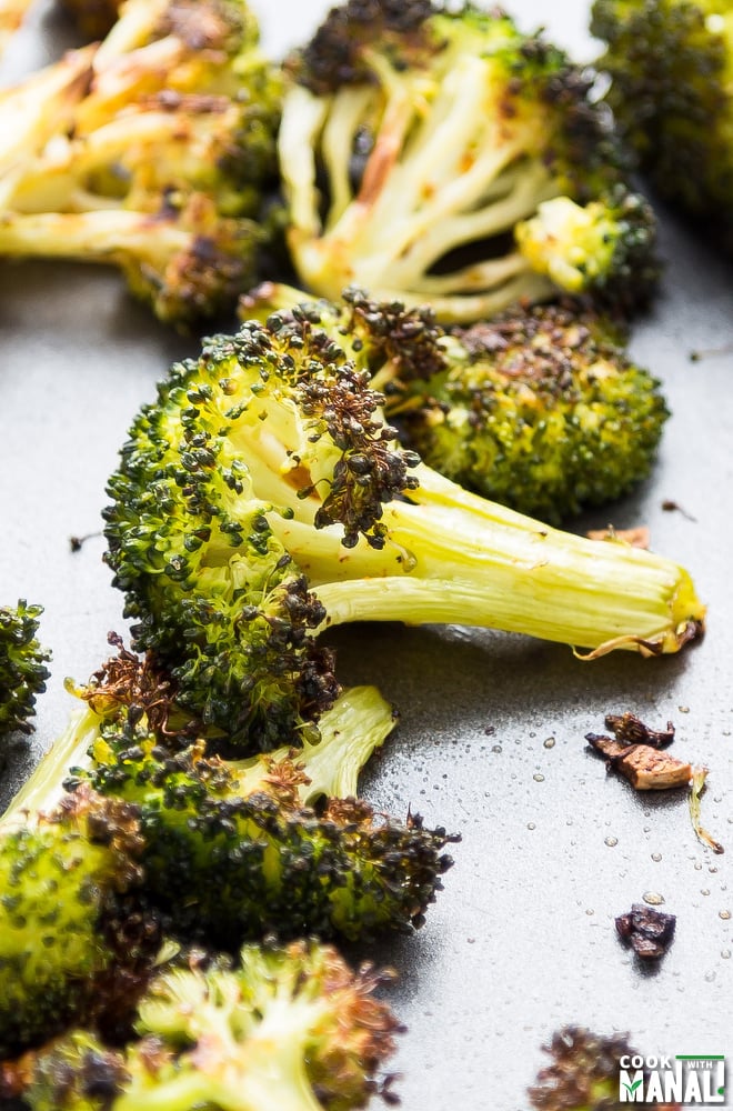 Ginger Garlic Roasted Broccoli