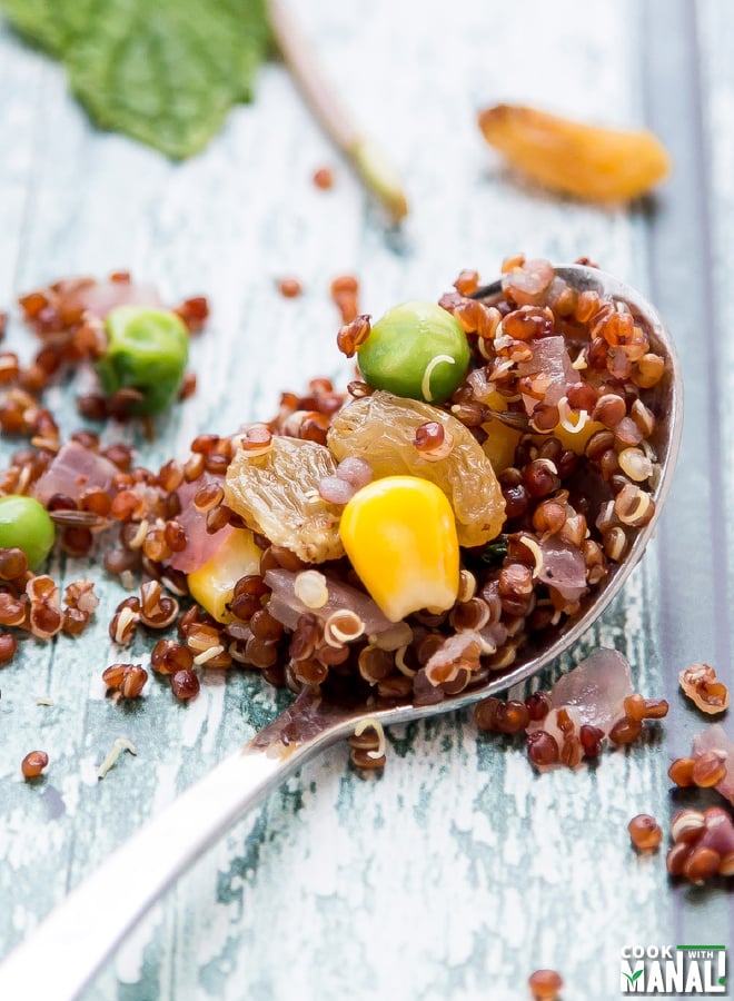 Quinoa with Peas, Corn & Raisins