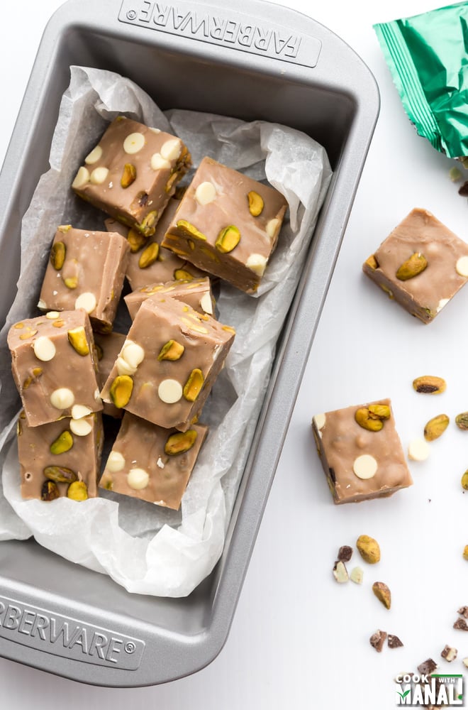 White Chocolate Mint Fudge