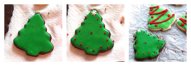 Christmas Tree Sugar Cookie Decorating Idea-2