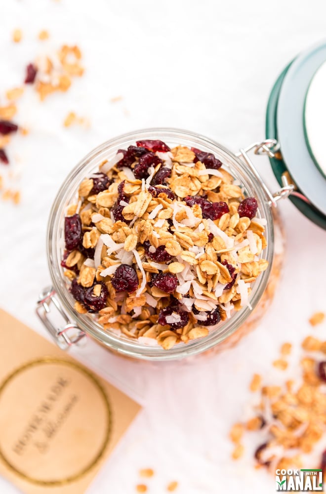 Homemade Cranberry Coconut Granola