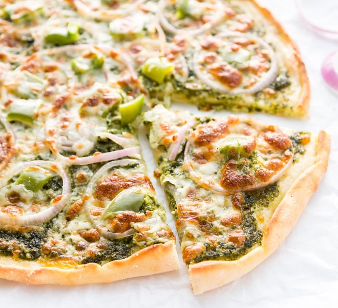 Vegetarian Pesto Pizza