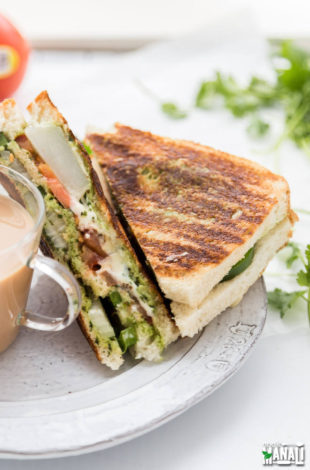 Bombay Veggie Grilled Cheese Sandwich - Cook With Manali