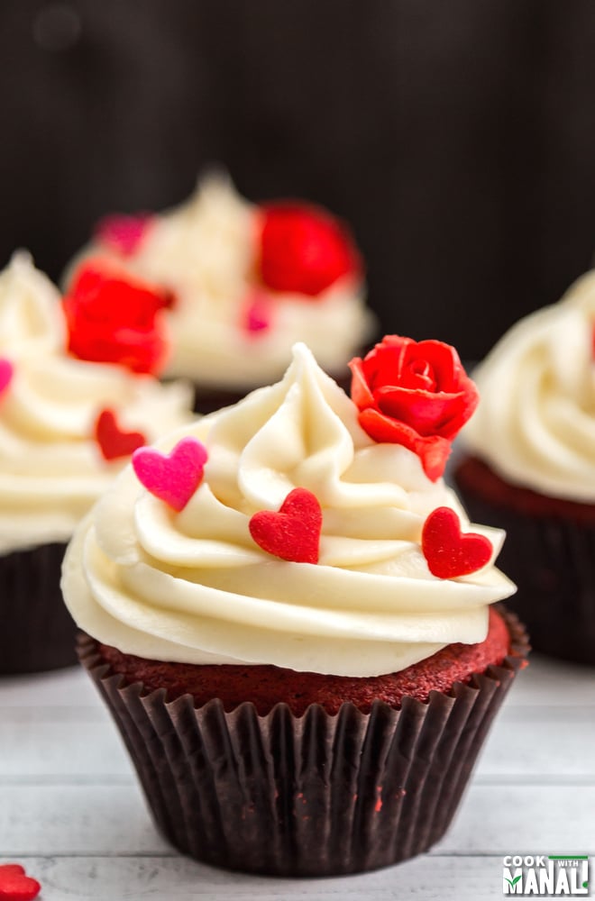 Red Velvet Cupcakes for Valentines Day