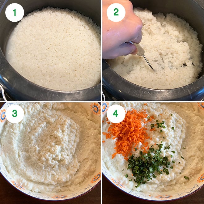 step by step process of making curd rice