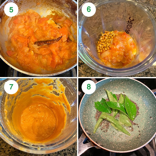 step by step pictures of making tomato chutney