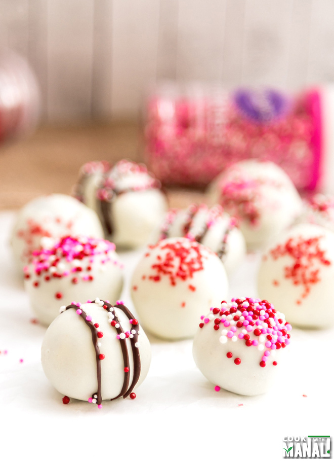 Oreo Truffles with Raspberries - For Valentine's Day Desserts Recipe