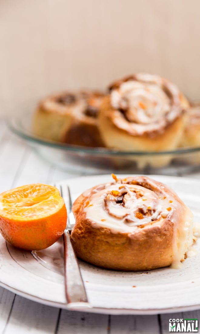 Cinnamon Rolls with Orange Frosting