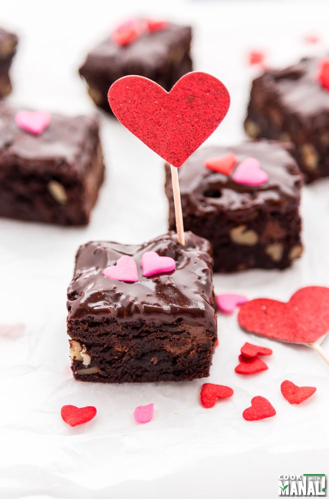 Fudgy Brownies With Chocolate Glaze