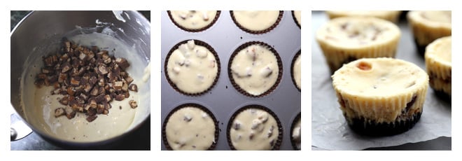 Mini Snickers Cheesecakes Recipe-Step-5