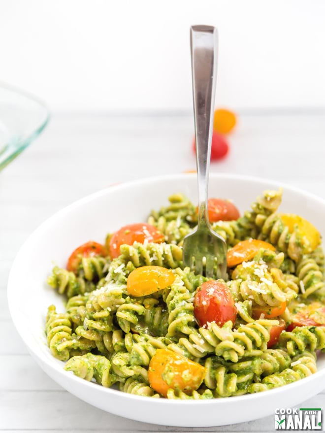 Baked Spinach Pesto Pasta