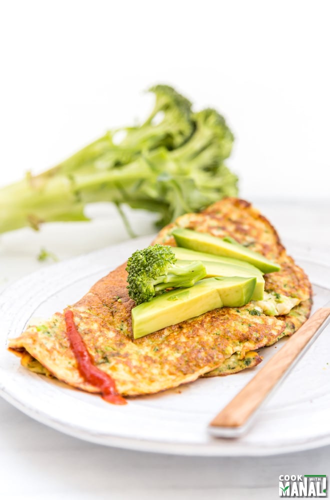 Broccoli Sriracha Omelette