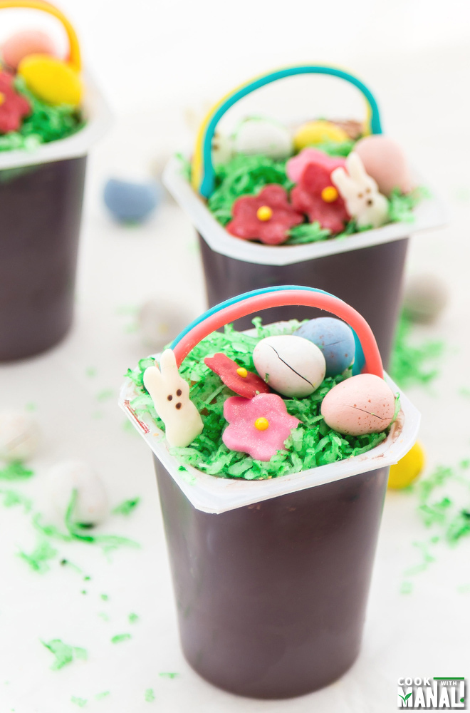 Easter Basket Pudding Cups