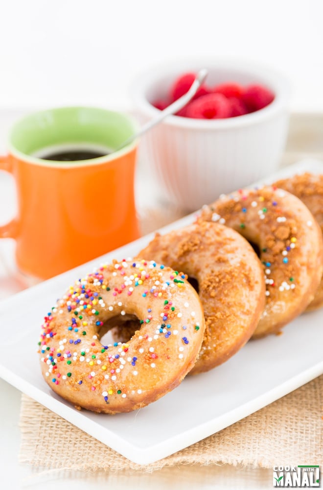 Vanilla Donuts with Cookie Butter Glaze