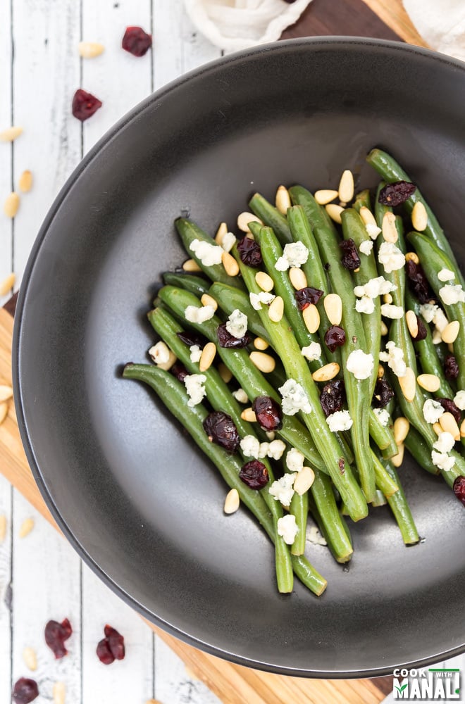 Brown Butter Green Beans with Blue Cheese