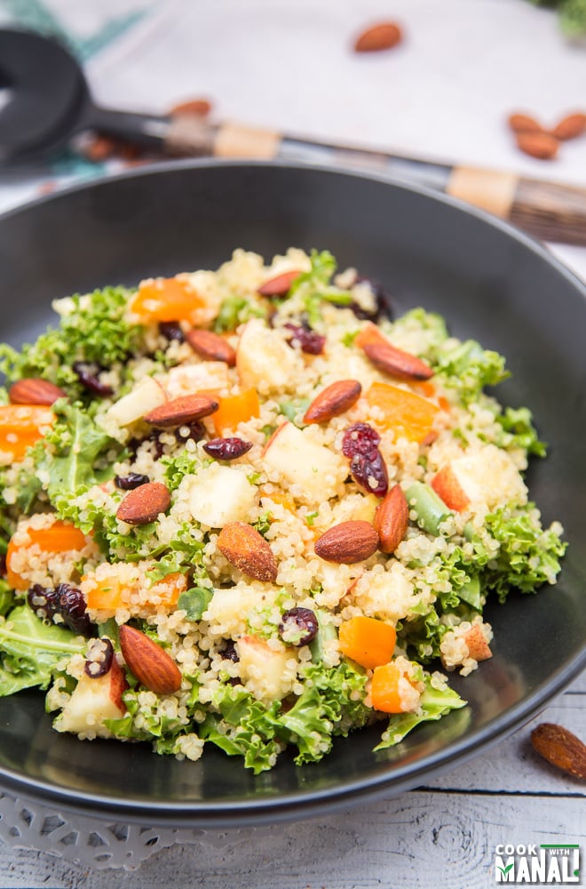 Quinoa Kale Salad with Almonds