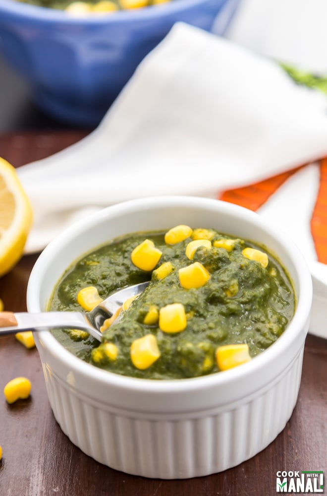 Spinach Corn Curry Indian