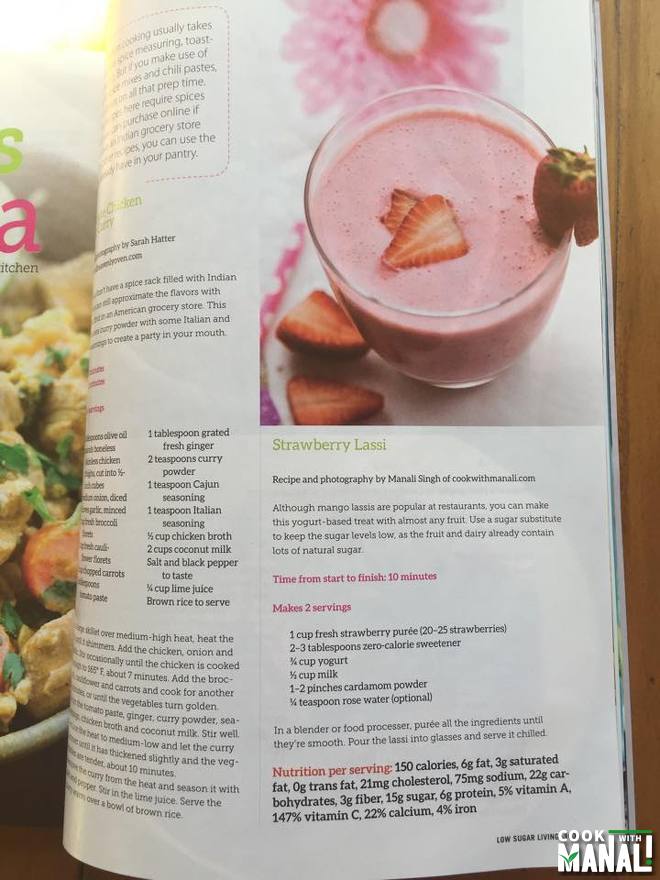 Strawberry Lassi In Low Sugar Living Magazine