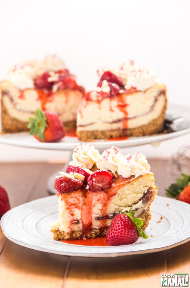 Strawberry White Chocolate Cheesecake