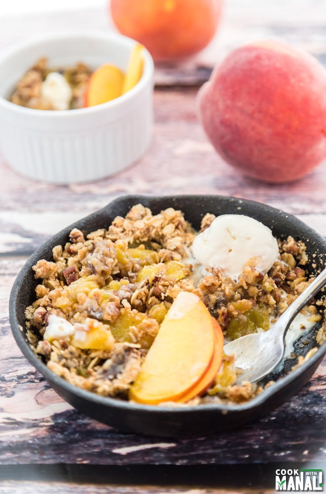 Peach Crisp for Two