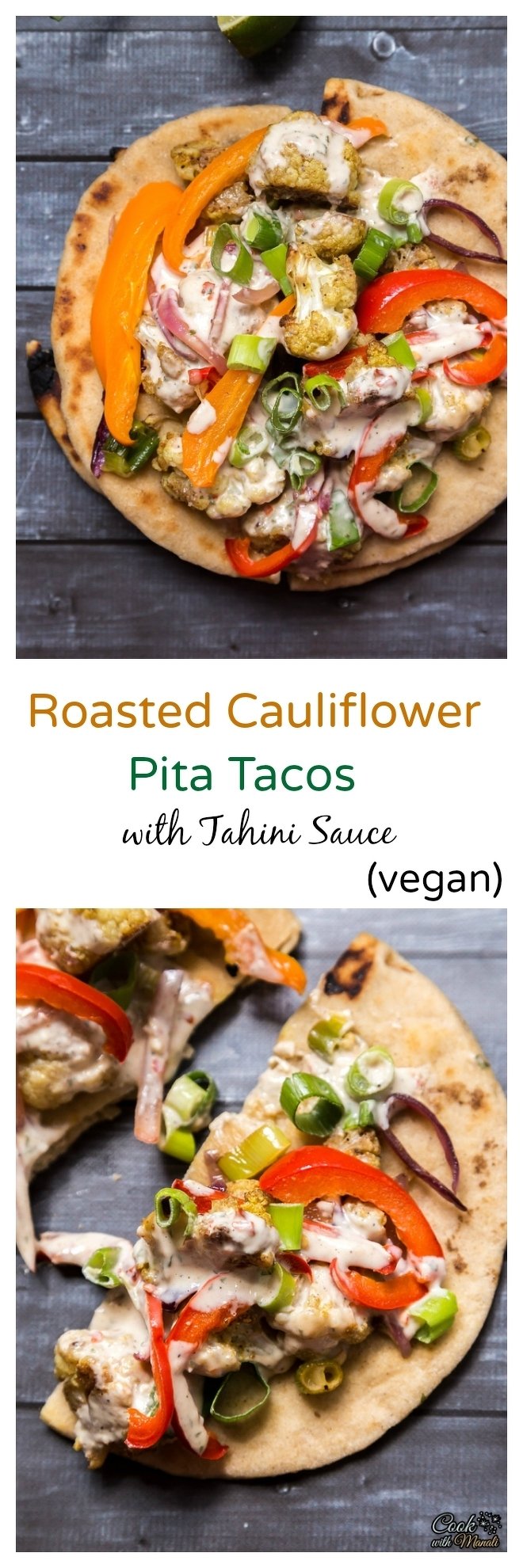 Roasted Cauliflower Pita Tacos Collage-nocwm
