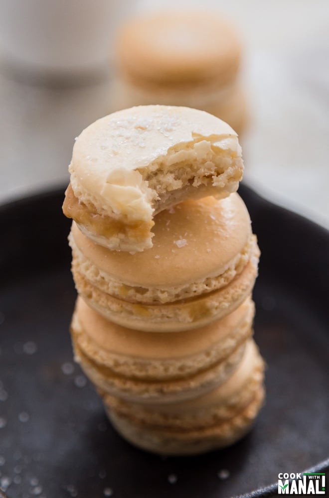 Salted Caramel French Macaron