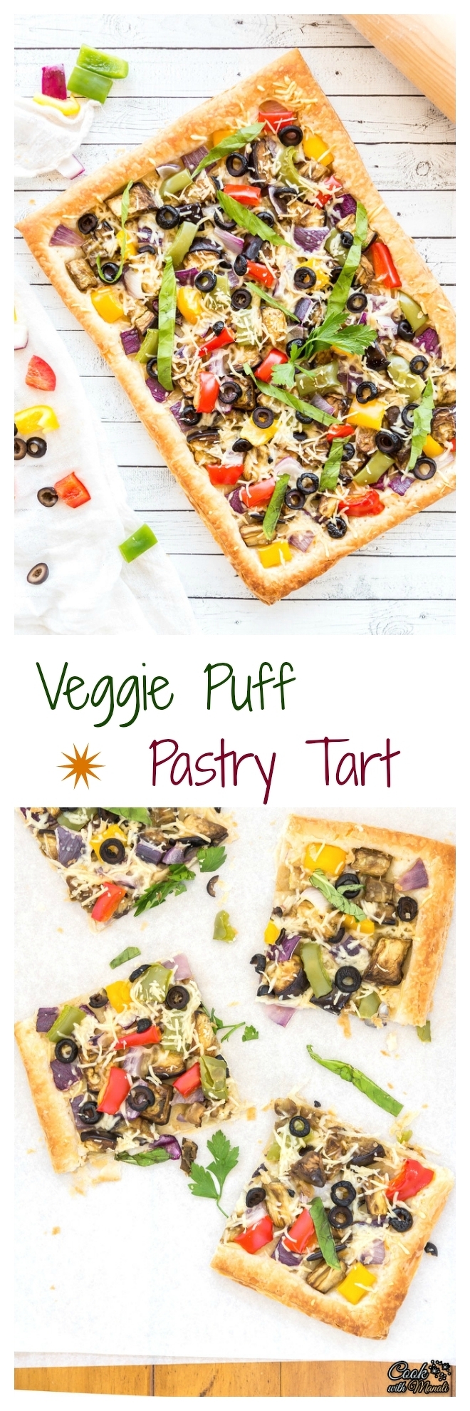 Vegetarian Puff Pastry Tart Collage-nocwm