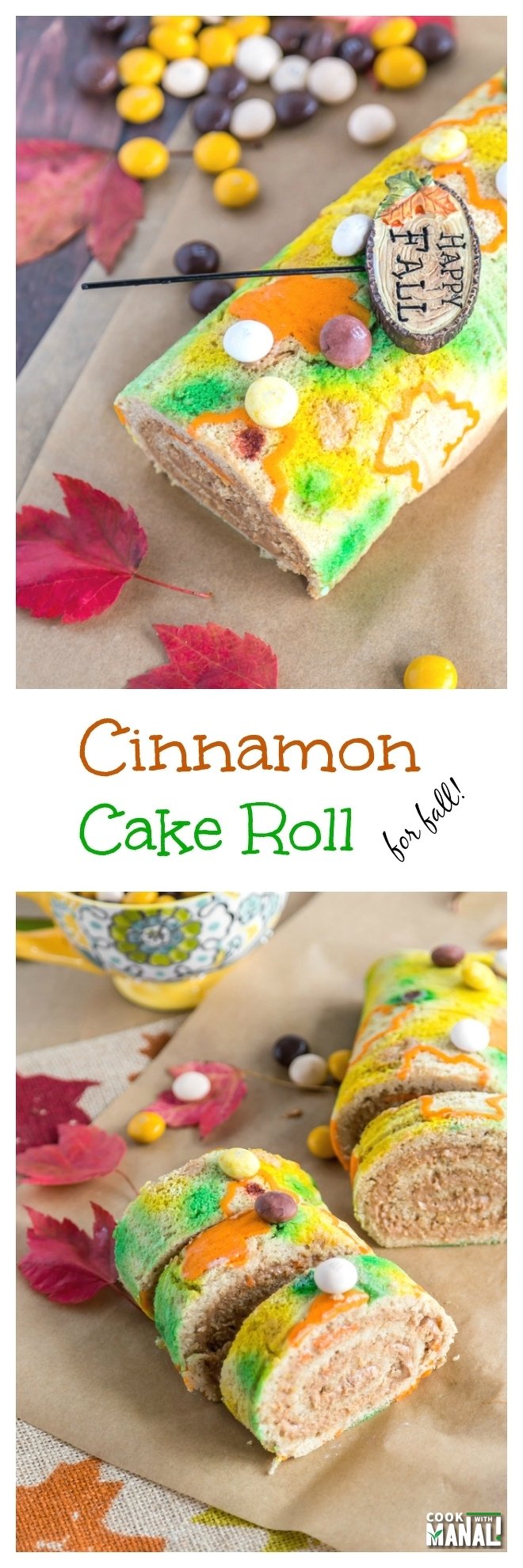 Cinnamon Cake Roll Collage