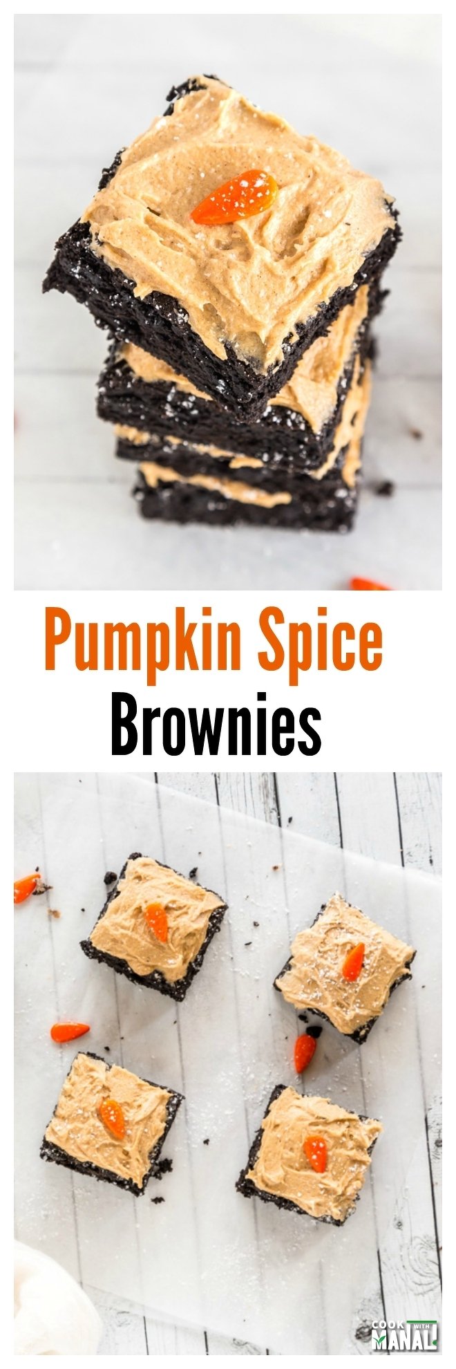 Pumpkin Spice Brownies Collage