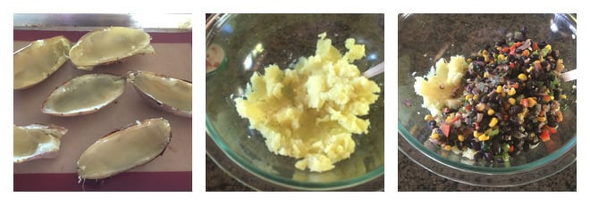 Vegetarian Sweet Potato Skins Recipe-Step-2