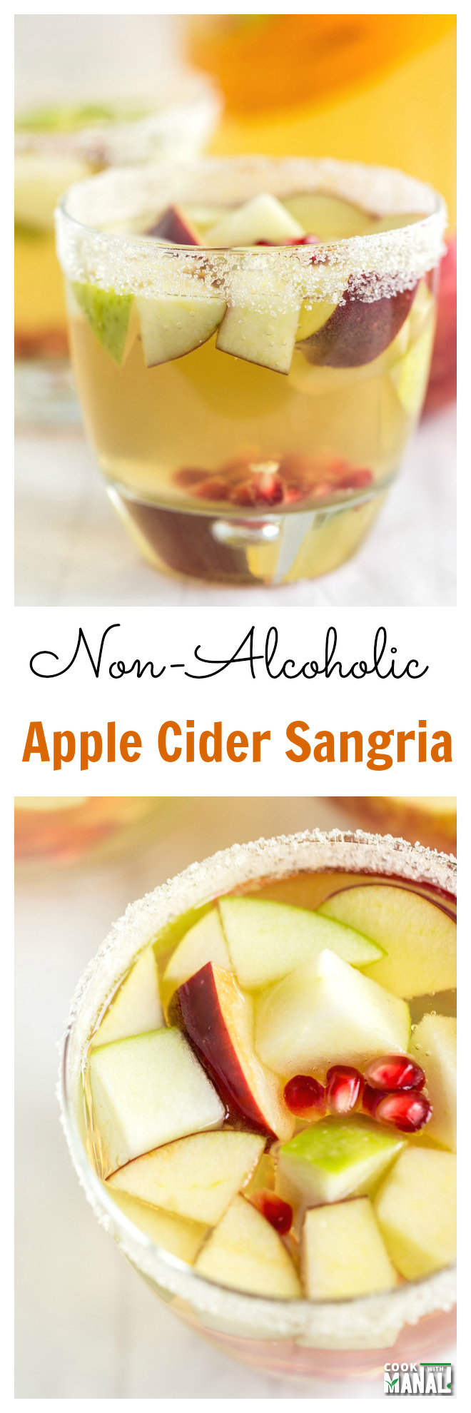 Non Alcoholic Apple Cider Sangria Collage