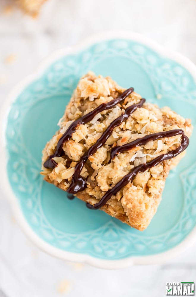 Toasted Coconut Peanut Butter Oatmeal Bars