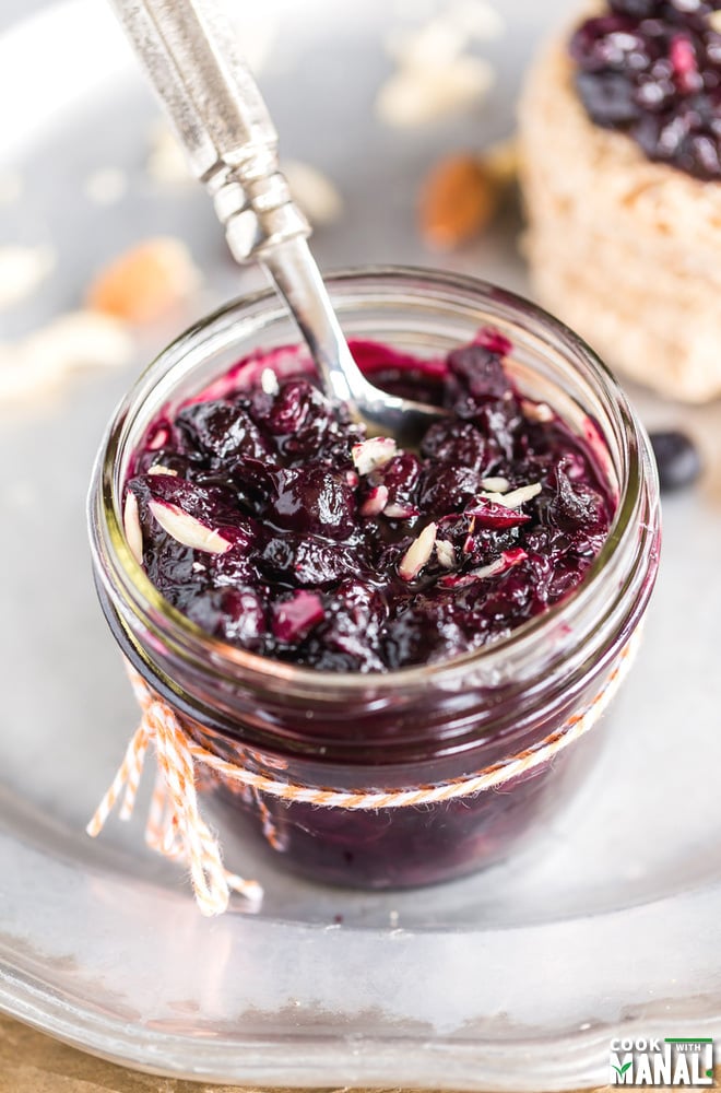 Blueberry Chutney with Almonds - Cook With Manali