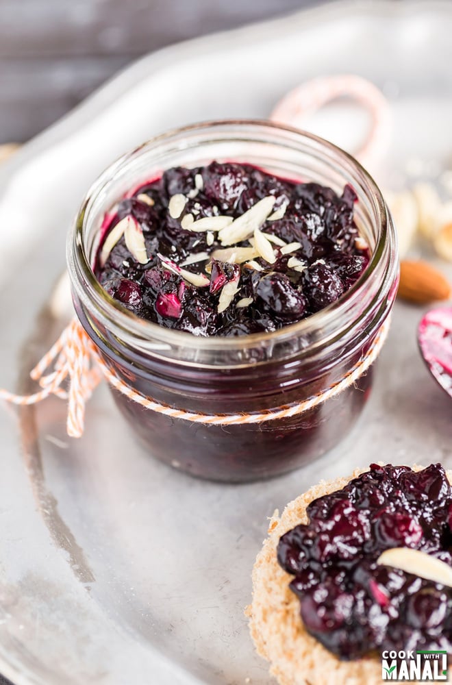 Blueberry Chutney with Almonds